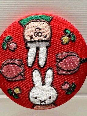 Miffy Embroidery Brooches Collection 2-New-EXCLUSIVE TO JAPAN-Miffy w/friends